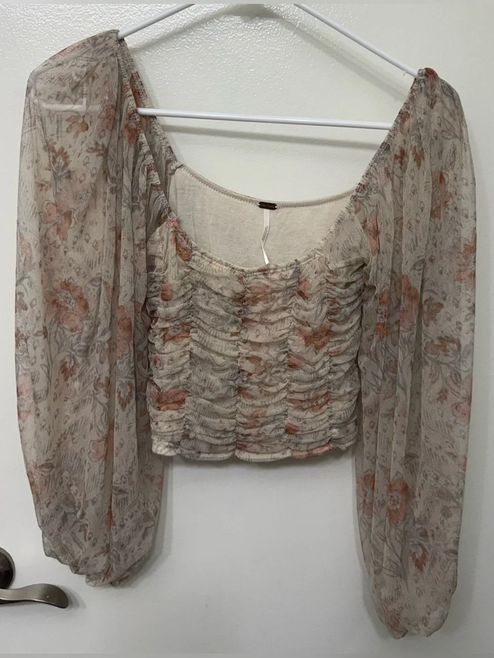EUC Free People Lilia Top | Boho Romantic Long Sleeve Blouse